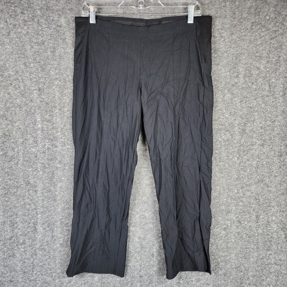Simply Vera Vera Wang Trousers Women 8 Black Cropped Slim Fit Elastic Waist